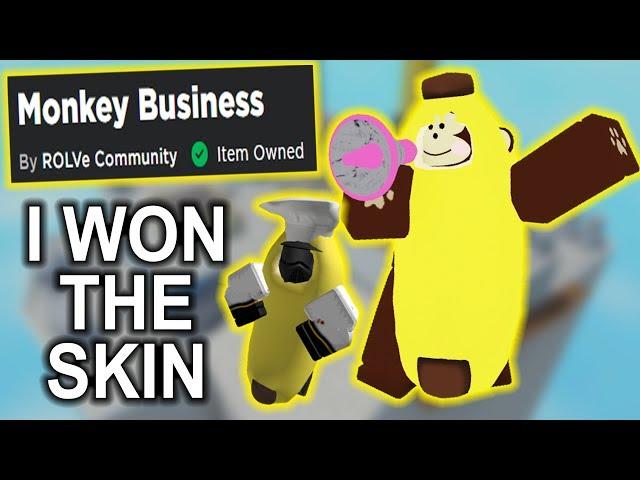 I WON THE MONKEY SKIN IN ARSENAL.. | ROBLOX