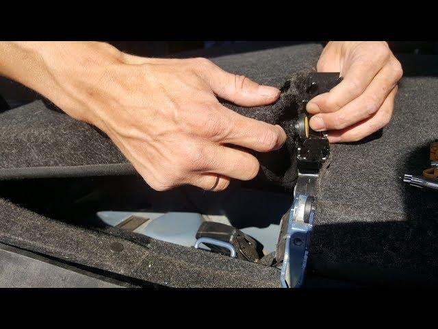 How to remove the rear seat backrest Skoda rapid