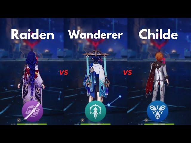 Who is BEST DPS ? Raiden vs Wanderer vs Childe