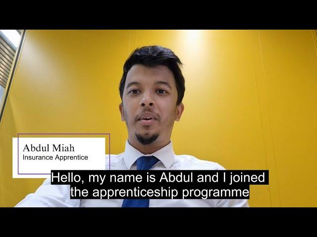 What it's like to be an apprentice at WTW — Abdul Miah