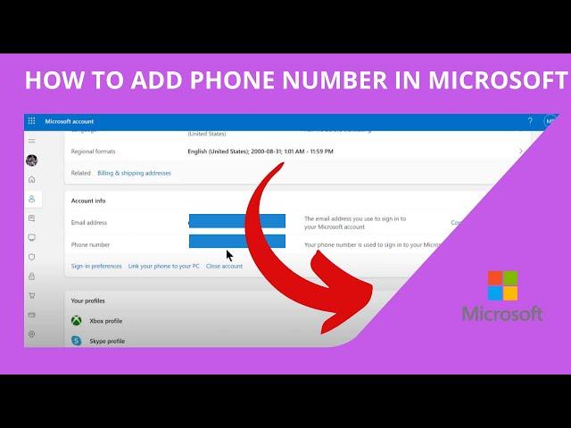 How to Add Phone Number To Microsoft Account 2024