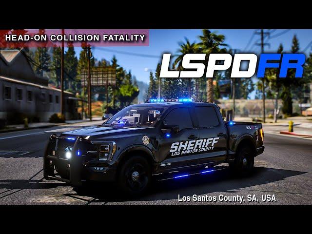 Fatal Head-On Collision - Life Force Helicopter On Scene - GTA 5 LSPDFR