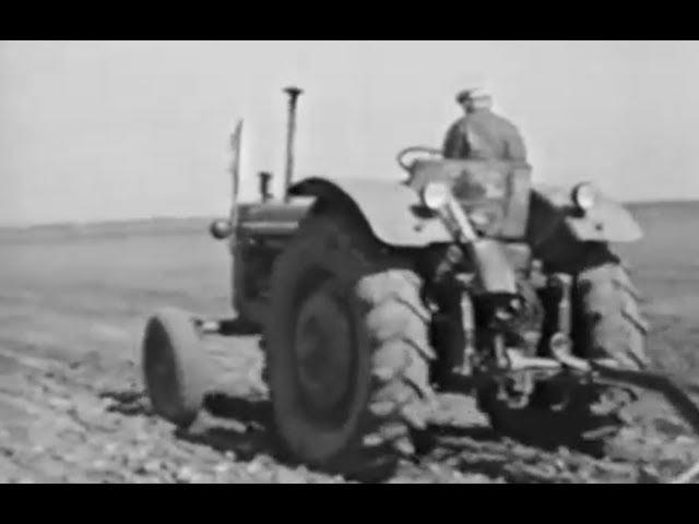 Belarus MTZ-5 tractor. Corn planting in the southern Soviet Russia. (1961).