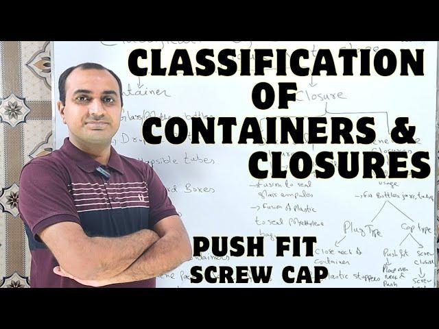 Classification Of Containers And Closures