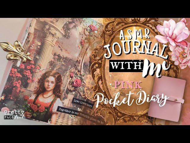 ASMR Aesthetic Journaling Rose Garden Diary Collage Scrapbooking Journal With Me Relaxing & Calming