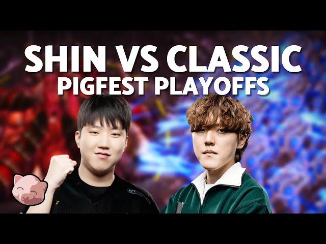 SHIN vs CLASSIC: Top 8 Playoffs! | $10,000 PiGFest 5.0 (Bo7 ZvP) - StarCraft 2