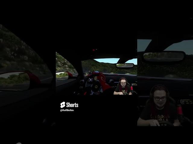 БУЛКИН СЛОВИЛ ВСТРЕЧКУ И ОТБОЙНИК НА БОЛЬШОЙ СКОРОСТИ В ASSETTO CORSA #shorts