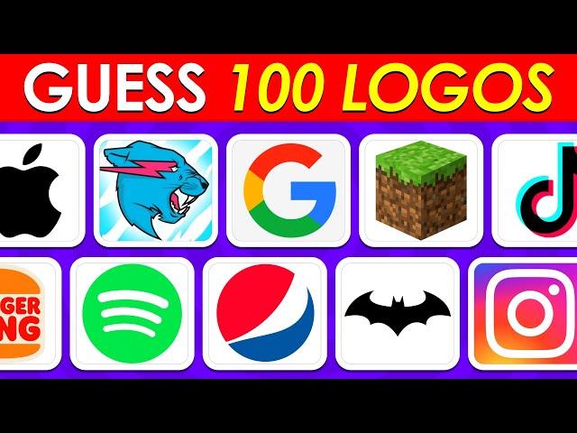 Guess The Logo In 3 Seconds | 100 Famous Logos