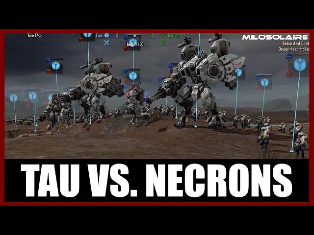 Tau [2000] vs. Necrons [1800] | Planetary Supremacy | Warhammer 40K Battlesector