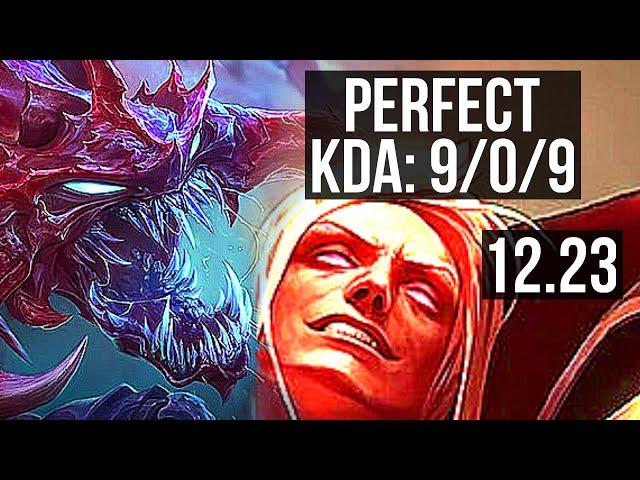 CHO'GATH vs VLADIMIR (MID) | 9/0/9, Rank 6 Cho, 700+ games, Legendary | KR Master | 12.23