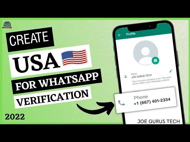 How To Create USA Phone Number For WhatsApp Verification 2023 - USA Number for Apps verification