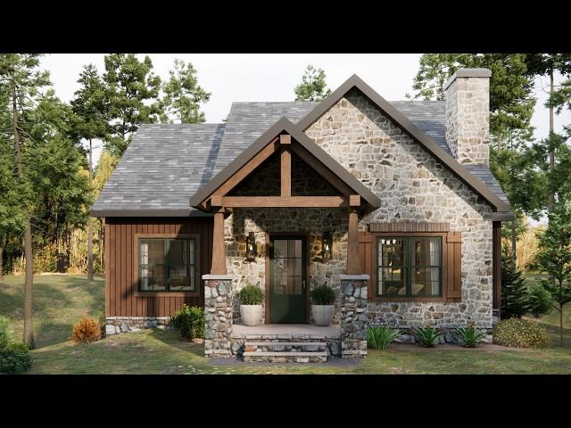 36'x36' (11x11m) Gorgeous 2-Bedroom Cottage/Small House - Home Design Inspiration!