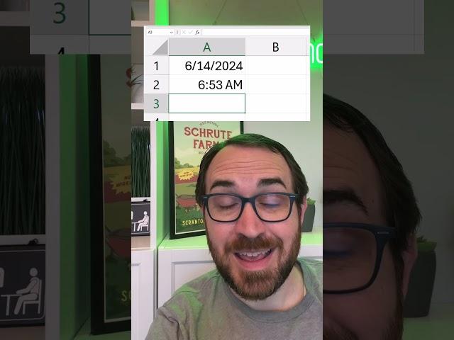 Insert the current date or time with these shortcuts in Excel or Google Sheets  #excel #workhacks