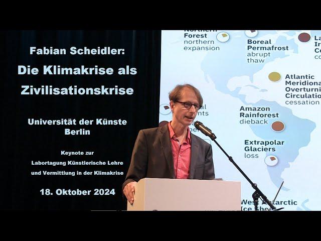 Fabian Scheidler: Die Klimakrise als Zivilisationskrise, Universität der Künste Berlin / Theater