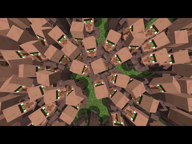 100 villagers vs 1 pillager