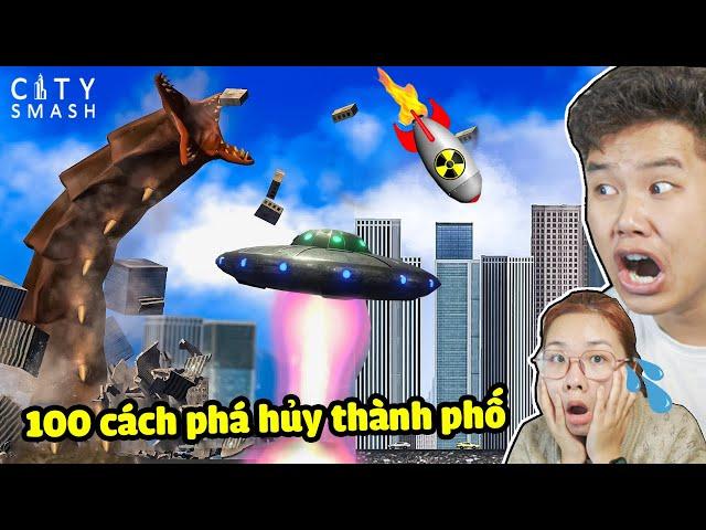 100 Cách Phá Hủy Thành Phố Đáng Sợ Nhất?! bqThanh và Ốc Chơi City Smash