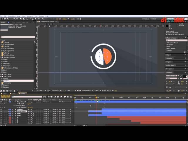 Сompass.  After Effects.  Animation