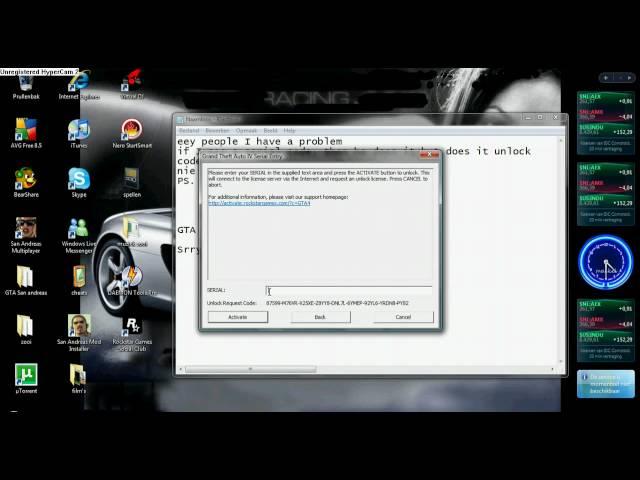 Gta 4 Unlock Serial code Help my Plz