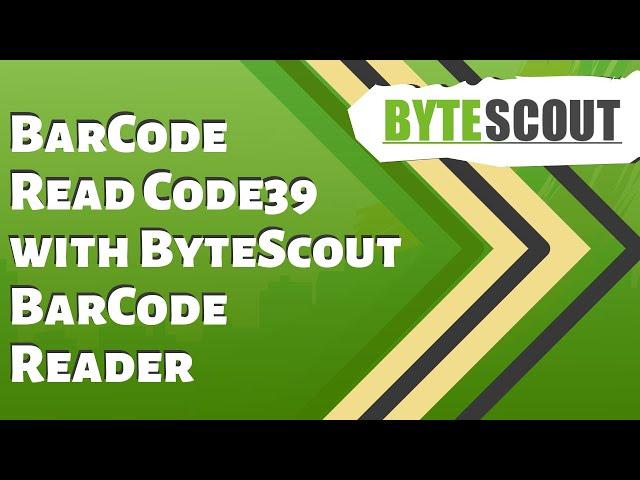 Read Code 39 Ext With ByteScout BarCode Reader SDK