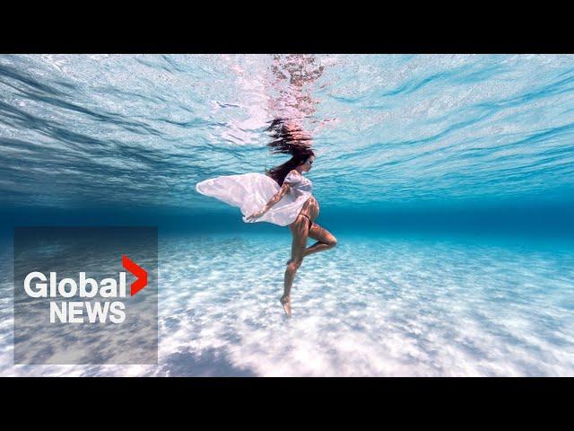 Canadian model breaks new world record for deepest underwater photoshoot