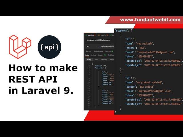 Laravel 9 rest api tutorial | How to make rest API in laravel 9 | Laravel 9 API CRUD from Scratch