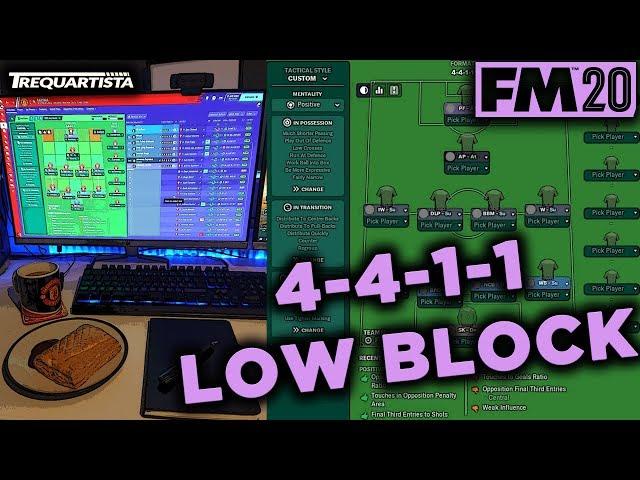 FM20 | TACTICS | 4-4-1-1 LOW BLOCK TACTIC | FOOTBALL MANAGER 2020