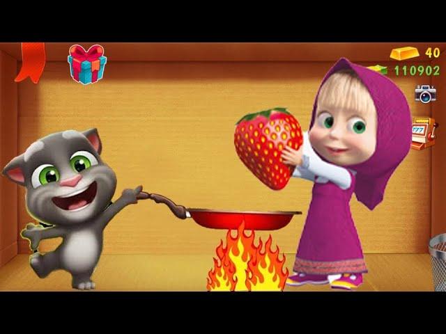 MEGA FOOD vs Masha in The Bear & My Talking TOM | Kick The Buddy