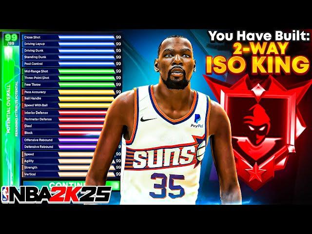 THIS 7'0 "2-WAY ISO KING" build is game breaking on Nba2k25 DEMIGODS ARE BACK!