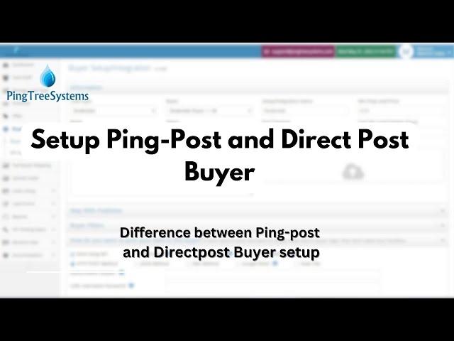 Setup Ping-Post and Direct Post Buyer