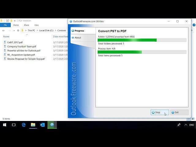 Convert Outlook PST to PDF Files
