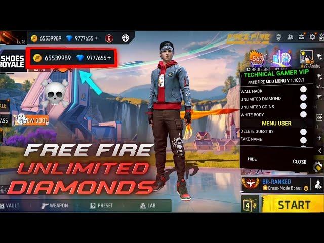 FREE FIRE NEW MOD MENU || UNLIMITED DIAMOND HACK || FF MOD MENU APK