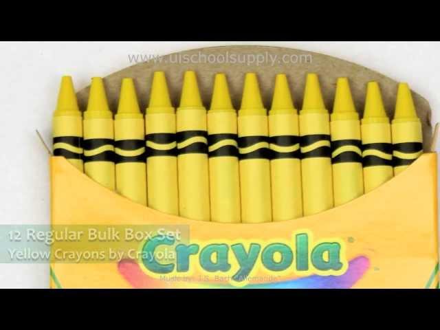 12 Regular Yellow Crayons by Crayola 52 0836034