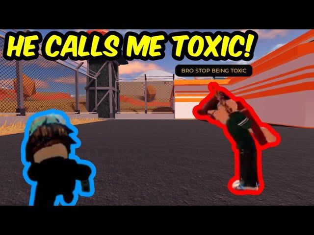 CRIMINAL SAYS TO “STOP BEING TOXIC” BECAUSE I ARRESTED HIM! | Roblox Jailbreak