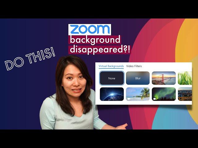 Zoom virtual background options are no longer showing in zoom? Do this. #zoom #feisworld #shorts