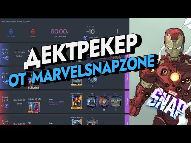 MARVEL SNAP | ДЕКТРЕКЕР ОТ SNAPZONE | АНАЛИЗИРУЕМ СВОЮ ИГРУ