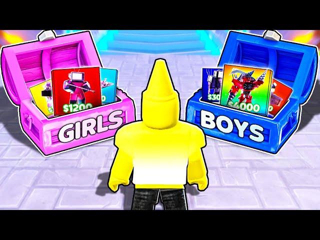 BOYS Crate VS GIRLS Crate Units in Toilet Tower Defense!