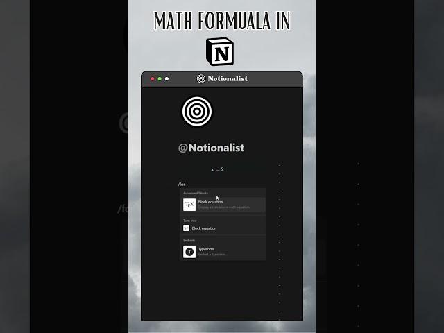 Math formula in Notion!  #notion #digitalplanners #notiontips #notiontemplates