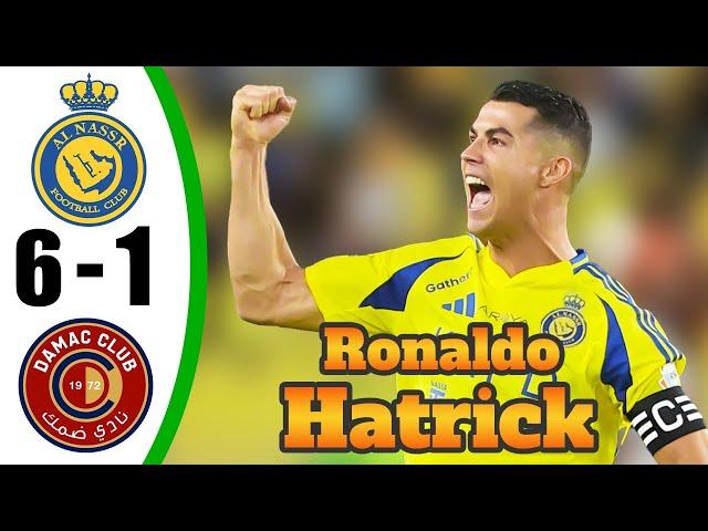 Cristiano Ronaldo BACK  Al Nassr vs Damac 6-1 - All Goals & Highlights - 2024