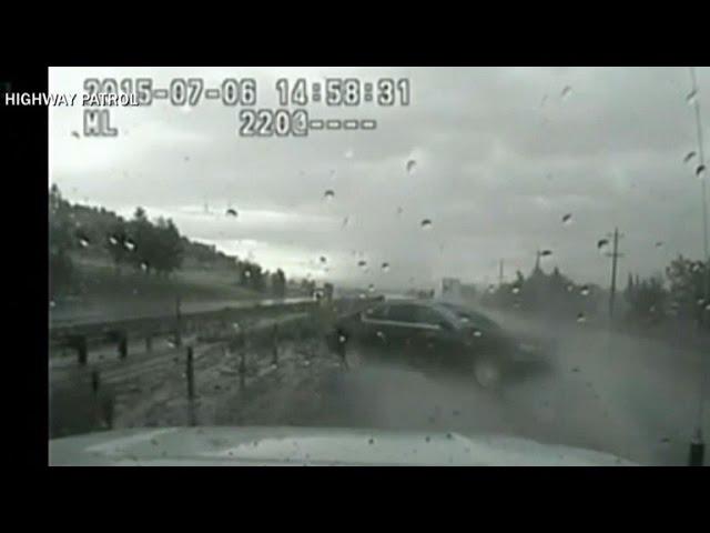 Dashcam video captures Utah highway trooper hit by car