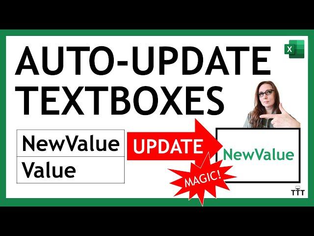 Automatically Update Data in a Textbox in Excel | Dynamic Textboxes
