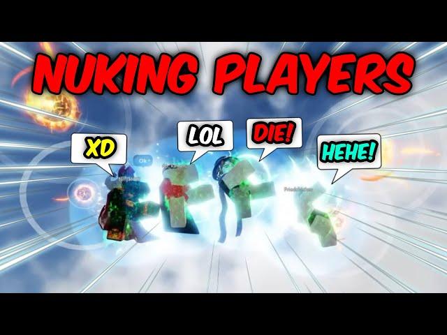 NUKING PLAYERS WITH 4 TATSUMAKI METEORS..  | The Strongest Battlegrounds ROBLOX