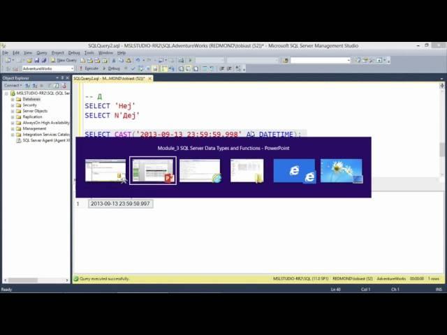 03 -Querying Microsoft SQL Server 2012-  SQL Server Data Types and Functions