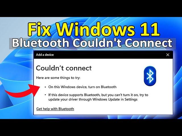 Windows 11 Bluetooth Couldn't Connect Fix | Bluetooth On Off Option Missing On Windows 11