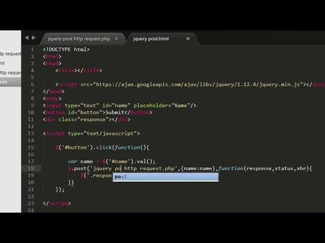 Jquery 22 - Ajax   Part3   Post HTTP Request using Jquery