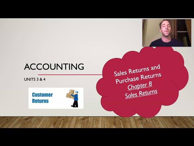 VCE Accounting - Unit 3 - Recording Inventory Sales Returns