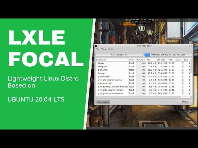 LXLE focal | based on Ubuntu 20.04 LTS | Lightweight linux os