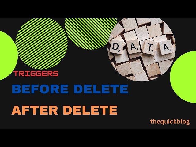 MySQL 21: SQL triggers || triggers on delete.