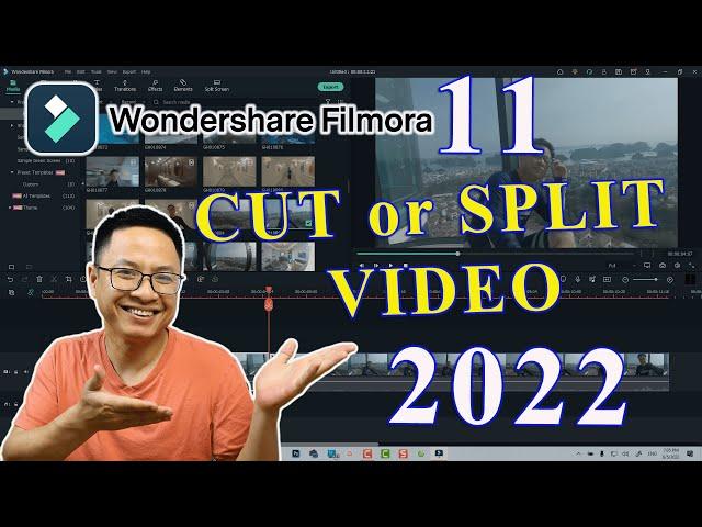 How to Cut or Split Video in Filmora 11 - Tutorial For Beginners