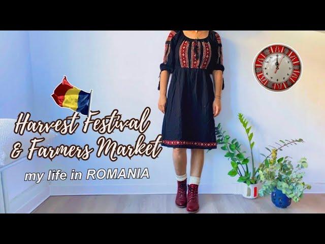  Romania: Harvest Festival Days + Farmers Market & Flea Market, Living Alone Vlog (with My Cat )