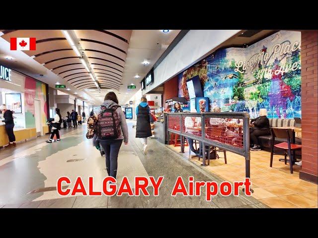 Calgary Airport YYC  CANADA Travel 4K Calgary International Airport Walking Tour